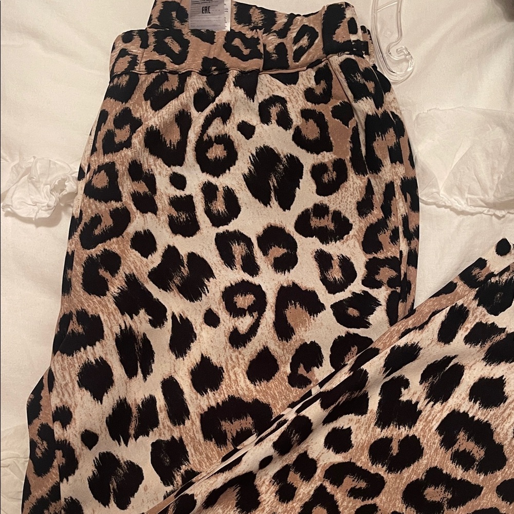 Banana Republic Leopard Print Straight Leg Pants